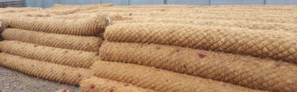 Coir logs used for sediment control by Advanced Environmental Services
